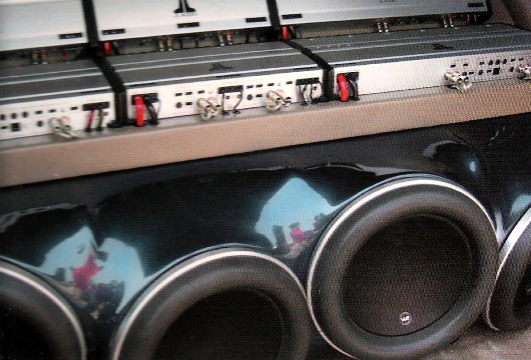 Custom amplifiers and subwoofers installed by PH.D Electronics